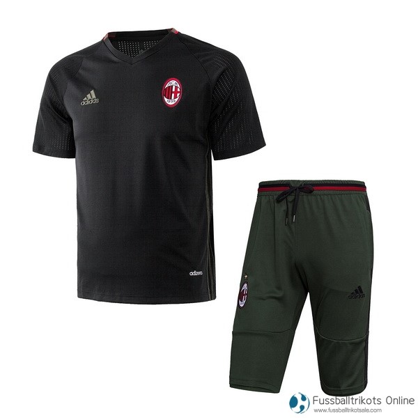AC Milan Training Shirts Set Komplett 2017-18 Schwarz Grün Fussballtrikots Günstig